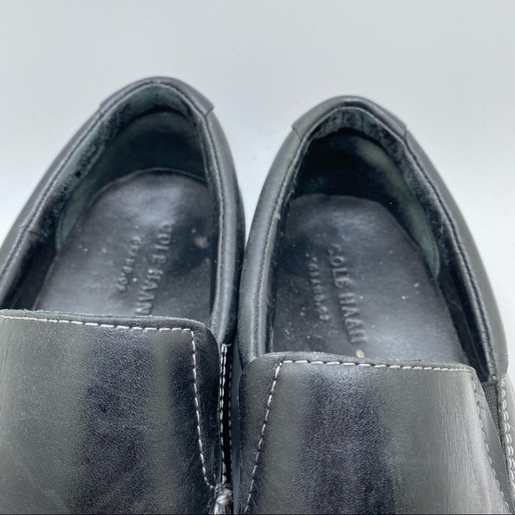 Cole Haan Sz 10 Hughes Grand Venetian Loafer Black Slip On Men's - Picture 8 of 9